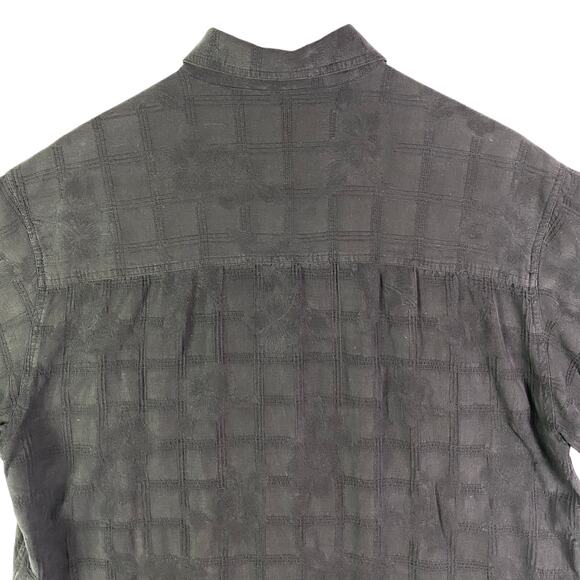 ISLAND REPUBLIC Black Casual Dress Button Front Shirt Men’s Size L - Picture 9 of 10